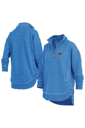 Women's Pressbox Royal Florida Gators Northfork Sojourn Poncho Quarter-Zip Sweatshirt