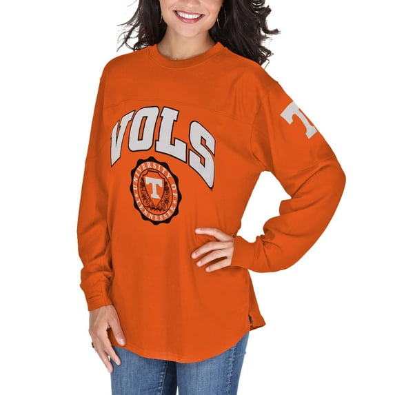 Women's Pressbox Tennessee Orange Tennessee Volunteers Edith Long Sleeve Oversized Top