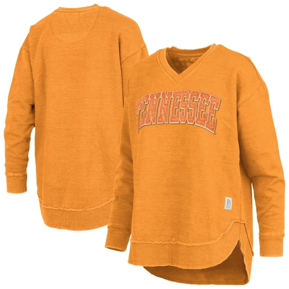 Women's Pressbox Tennessee Orange Tennessee Volunteers Westin Poncho V-Neck Pullover Sweatshirt