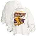 thumbnail image 1 of Women's Pressbox White Arizona State Sun Devils Oversized Janice Retro Waist-Length Pullover Sweatshirt, 1 of 3