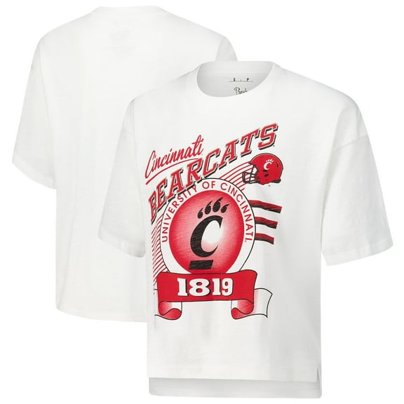 Women's Pressbox White Cincinnati Bearcats Rock & Roll Slub-T-Shirt