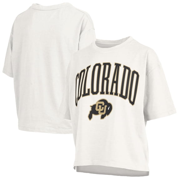 Women's Pressbox White Colorado Buffaloes Nelson T-Shirt