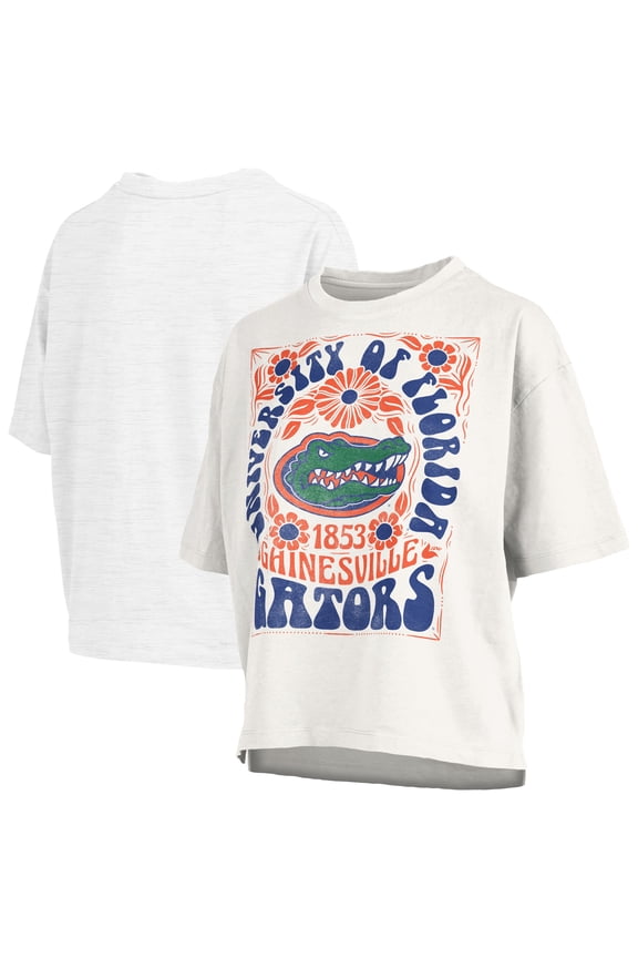 Women's Pressbox White Florida Gators Harmony Oversized T-Shirt