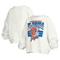 thumbnail image 1 of Women's Pressbox White Florida Gators Janice Retro Logo Oversized Pullover Sweatshirt, 1 of 3