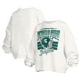 thumbnail image 1 of Women's Pressbox White Michigan State Spartans Janice Retro Logo Oversized Pullover Sweatshirt, 1 of 3