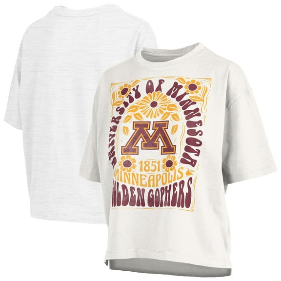 Women's Pressbox White Minnesota Golden Gophers Harmony Oversized Slub T-Shirt