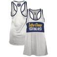 thumbnail image 1 of Women's Pressbox White/Navy Notre Dame Fighting Irish Tracy Racerback Burnout Tank Top, 1 of 3