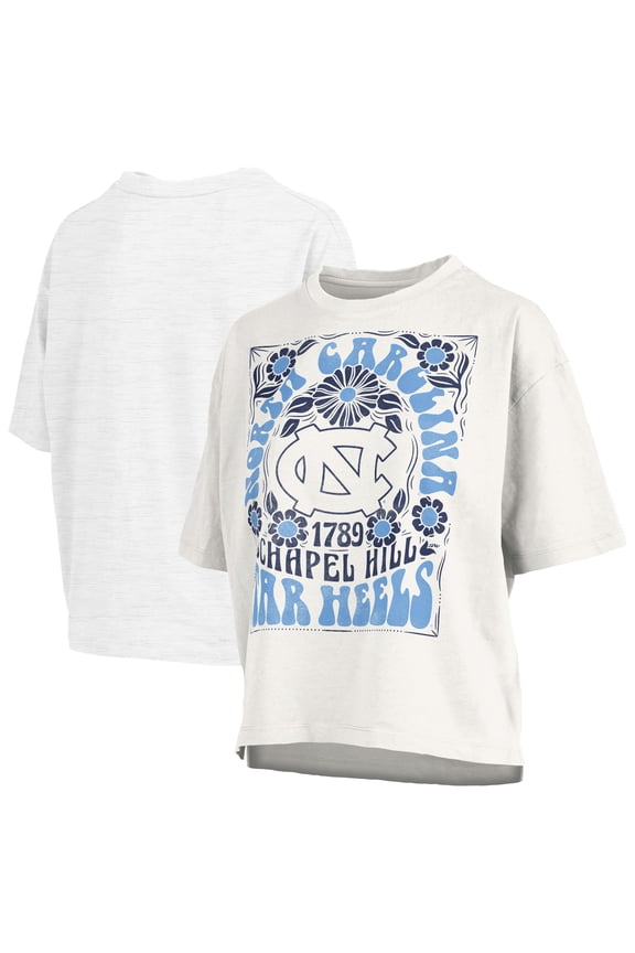 Women's Pressbox White North Carolina Tar Heels Harmony Oversized T-Shirt