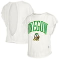 thumbnail image 1 of Women's Pressbox  White Oregon Ducks Nelson Movement Open Back Slub T-Shirt, 1 of 3