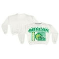 thumbnail image 1 of Women's Pressbox White Oregon Ducks Oversized Janice Retro Waist-Length Sweatshirt, 1 of 3