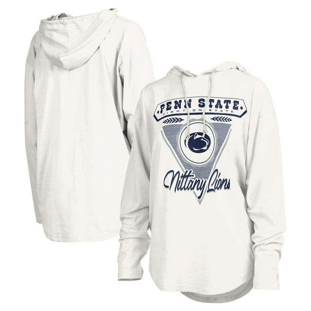 Women's Pressbox White Penn State Nittany Lions San Bruno Hoodie Long Sleeve TShirt
