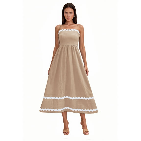 Women’s Pretty Garden PUFF SLV MIDI DRESS -SLEEVELESS MIDI DRESS