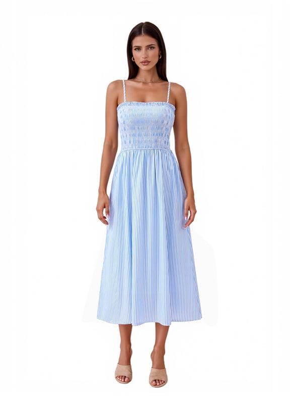 Women's Maxi Striped Dress, Sizes S-XXL