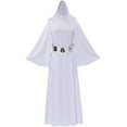 thumbnail image 1 of Women's Princess Leia Long Hooded Dress Leia Outfits White Robe with Belt, 1 of 7