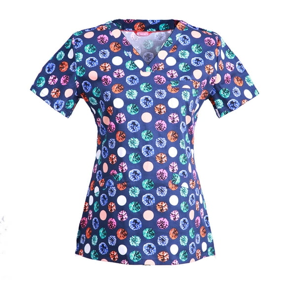 Women's Print Scrub Top