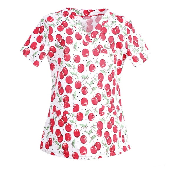 Women's Print Scrub Top