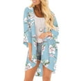 thumbnail image 1 of Women’s Print Sheer Flowy Summer Chiffon Loose Casual Kimono Cardigan Cape Cover Up – LPD8968 - XL, 1 of 10