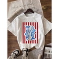 thumbnail image 1 of Women's Print T-Shirt,Fish Graphic Tees, Causal Short Sleeve Top，Comfortable and breathable，Everyday Wear，Loose，cotton，white，S-5XL, 1 of 5