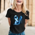 thumbnail image 1 of Women's Print T Shirt Short Sleeve O Neck T Shirt Top Blouse Women Work Casual Dry Tech Shirts Women Womens Athletic Tee Shirts Women's Summer Shirts Shirks for Women Womens Casual Thin Shirt Womens, 1 of 3