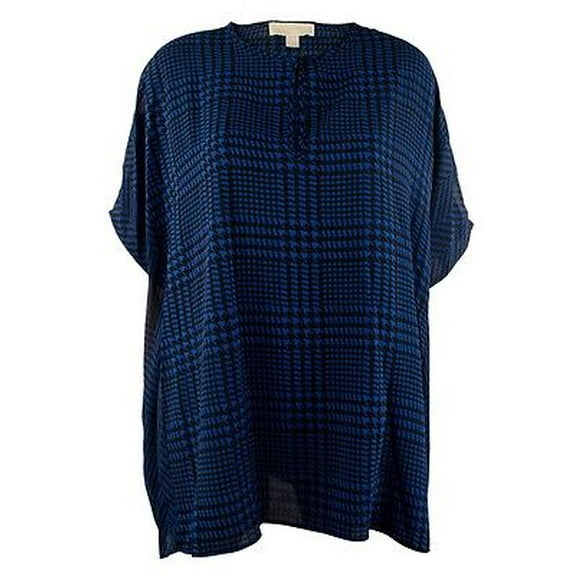 Women's Printed Batwing-Sleeve Blouse Top-AB-S-M