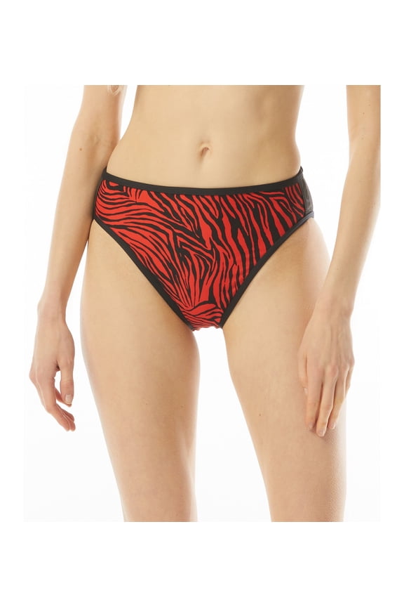 Women's Printed High Leg Bikini Bottoms Ruby S