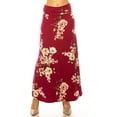 thumbnail image 1 of Women's Printed High Waisted A-Line Maxi Skirt with Foldable Waistband - Relaxed Fit, 1 of 5