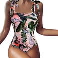 thumbnail image 1 of Women's Printed Lace Up One-Piece Swimsuit Bathing Suit Swimmwear, 1 of 9