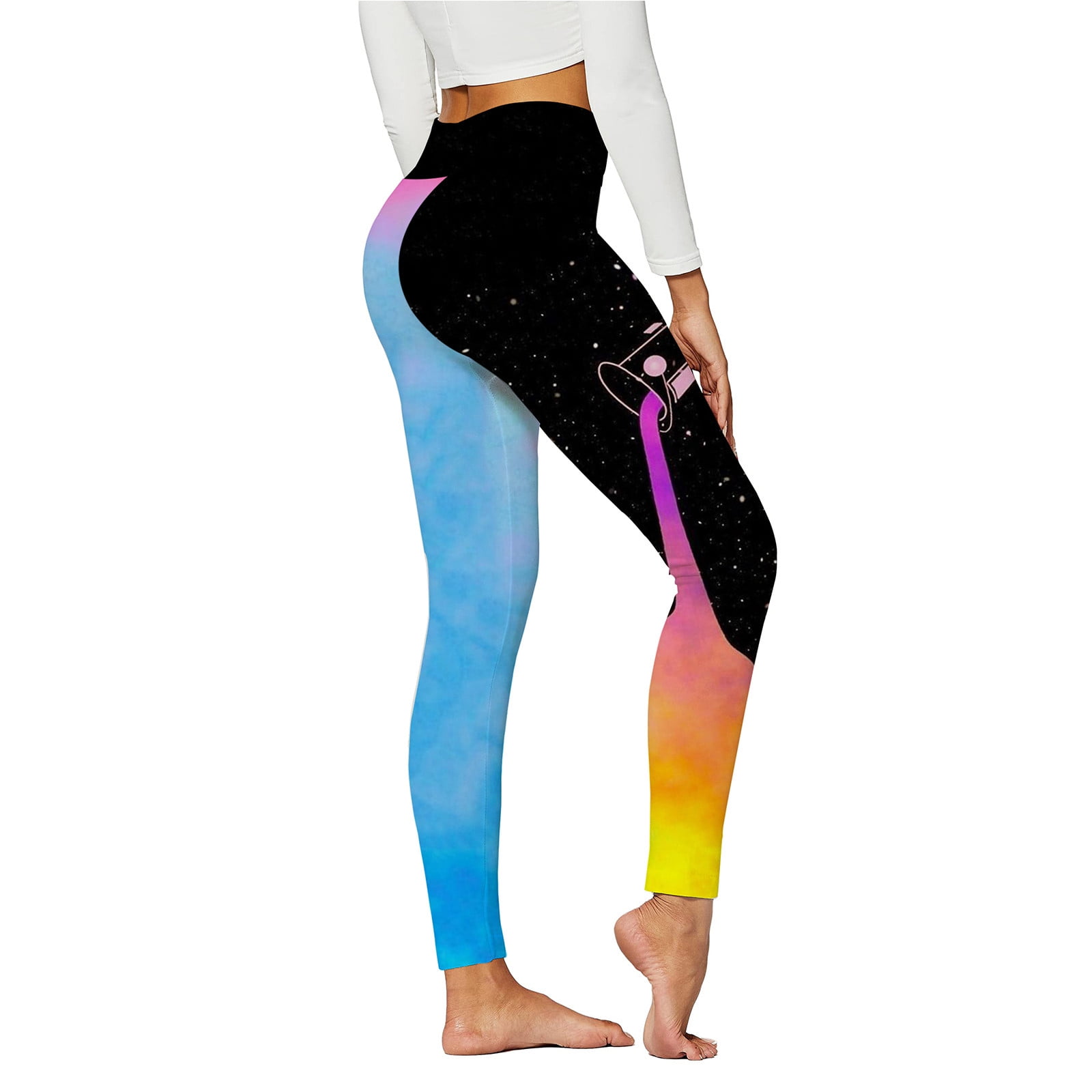 Skyvora Galaxy Leggings Womens Stretchy Workout Gym Tights Pants Bottoms –  Blue White at Amazon Women's Clothing store