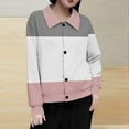 thumbnail image 1 of Women's Printed Loose Blouse, Long Sleeve Round Neck Top, Soft Polyester Spandex Fabric for Casual Daily Wear and Fashion Comfort, 1 of 5