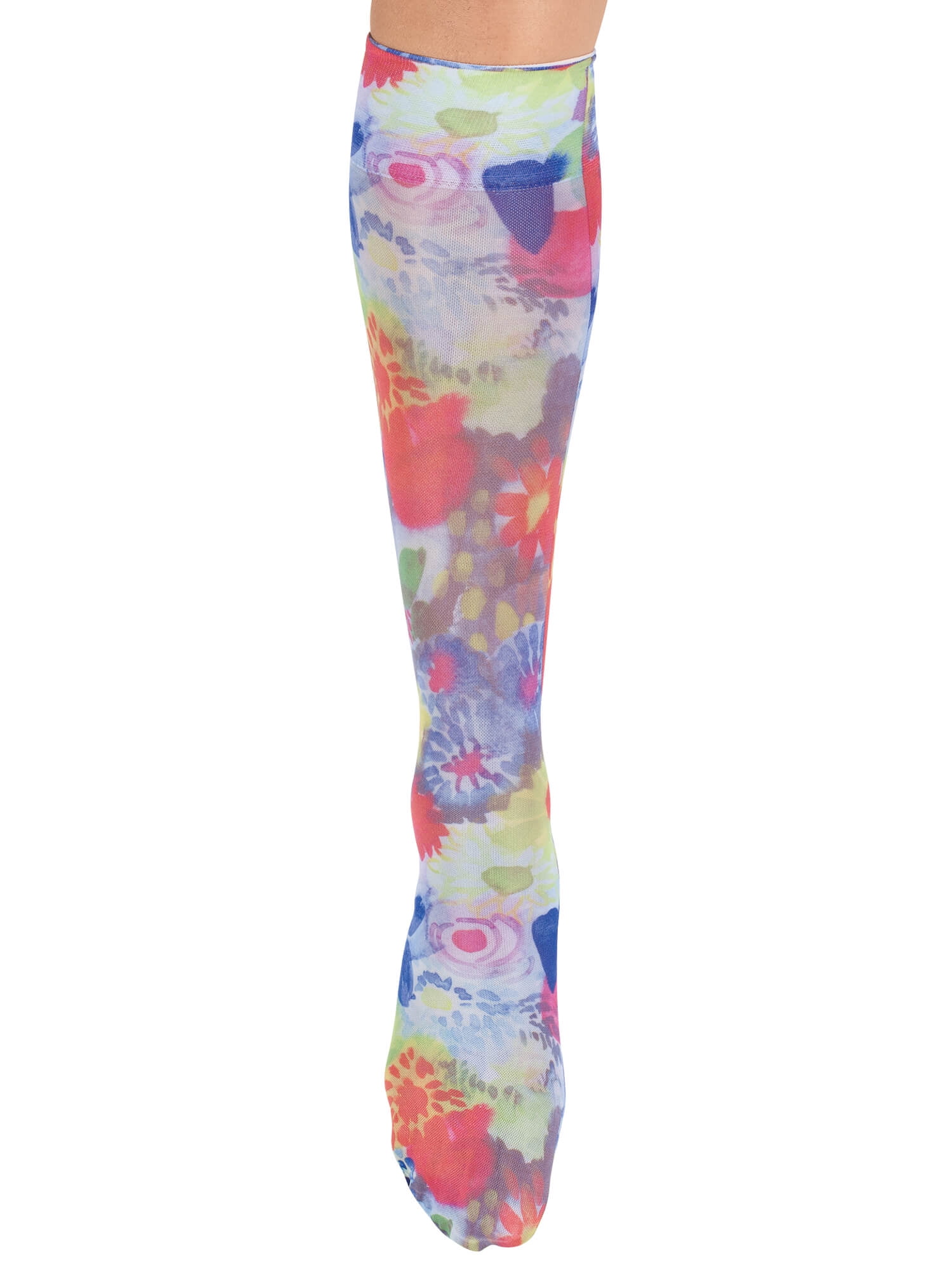 Navy Lace Printed Compression Knee High Stockings For Women – Stylish & Supportive - View #2