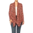 thumbnail image 1 of Women's Printed Open Front Cardigan with Asymmetric Hem Sizes S to 3XL, 1 of 5