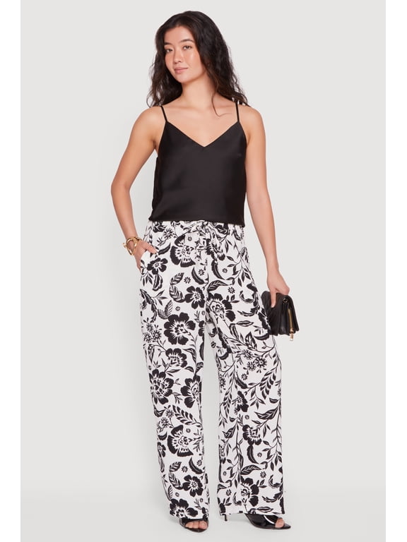 Women's Printed Pattern Wide Leg Pants