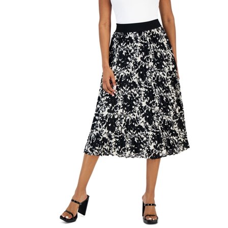 Women's Printed Pleated Midi Skirt Audrina Garden XL