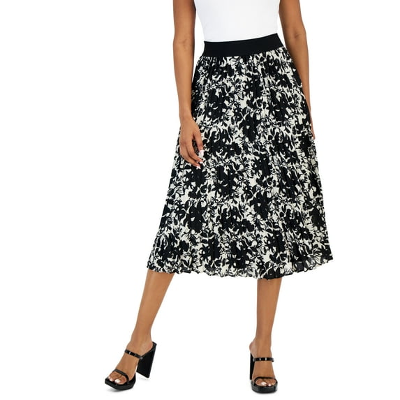 Women's Printed Pleated Midi Skirt Audrina Garden XL
