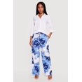 thumbnail image 1 of Women's Printed Poplin Wide Leg Pants, 1 of 4