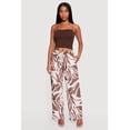 thumbnail image 1 of Women's Printed Poplin Wide Leg Pants, 1 of 4