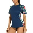 thumbnail image 1 of Women's Printed Rash Guard Swimwear UPF 50+ Surfing Top Swim Shirt, 1 of 7