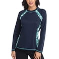 thumbnail image 1 of Women's Printed Rash Vest Long Sleeve UV Swim Shirts Rash, 1 of 5