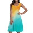 thumbnail image 1 of Women's Printed Round Neck Leisure Vest Casual Dress, 1 of 1