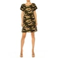thumbnail image 1 of Women's Printed Short Sleeve Dress with Round Neckline and Side Pockets, 1 of 7