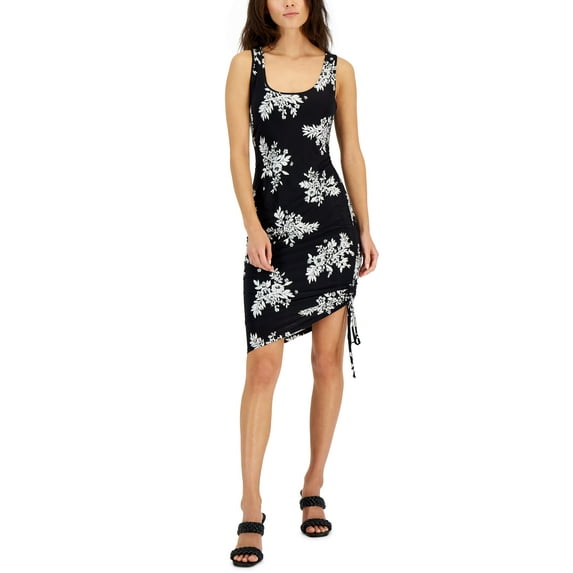 Women's Printed Side-Ruched Dress Johanna Bouquet XS