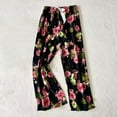 thumbnail image 1 of Women's Printed Thin Wide-Leg Pajama Pants with Drawstring, Comfortable Loungewear Sleepwear Can Be Worn Outside as Casual Nine-Point Trousers, Limited Time Offer, 1 of 3