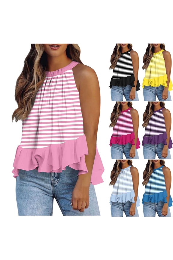 Women's Printed V Neck Short Sleeve Button Down Tied T-Shirt Blouse Top Loose Fit Casual Fashion Summer | CSEONE,Hot Pink L
