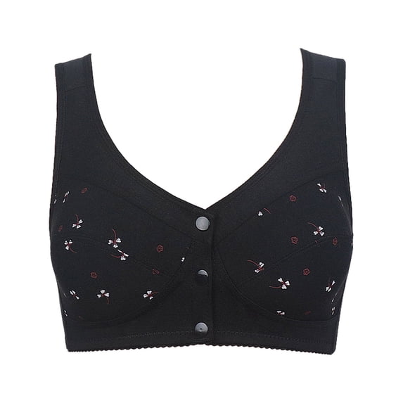 Women's Printed Wirefree Racerback Bra Plus Size Seamless Comfort Full Coverage Bras