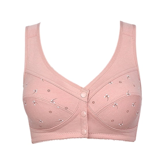 Women's Printed Wirefree Racerback Bra Plus Size Seamless Comfort Full Coverage Bras