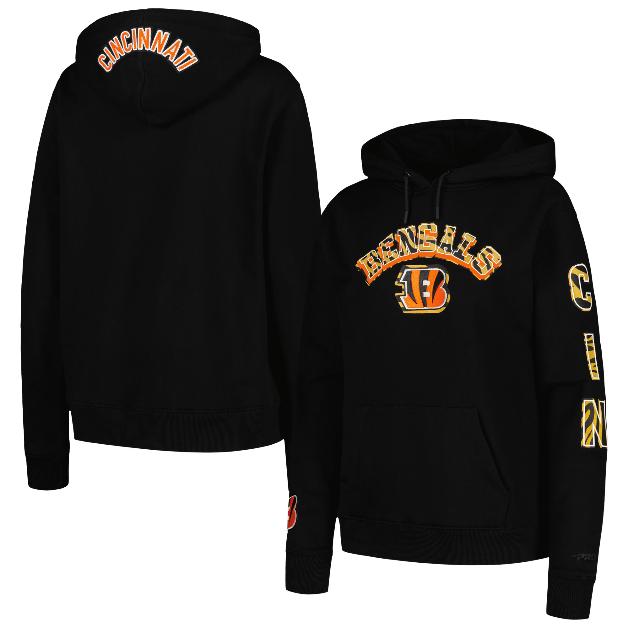 Women's Pro Standard Black Cincinnati Bengals Animal Print Fleece