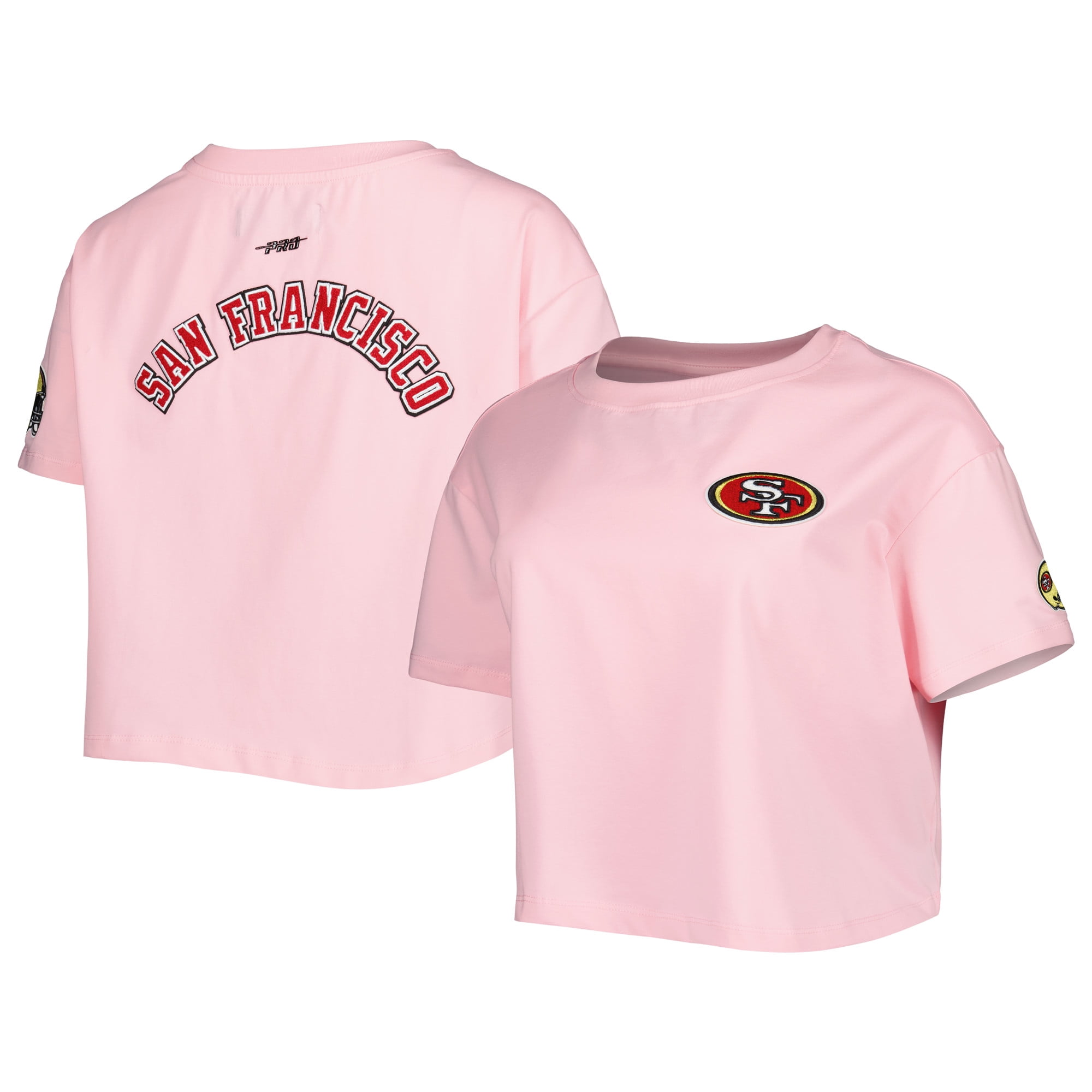 Women's Pro Standard Pink San Francisco 49ers Cropped Boxy T-Shirt