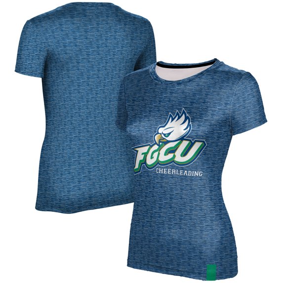 Women's ProSphere Blue Florida Gulf Coast Eagles Cheerleading Logo T-Shirt