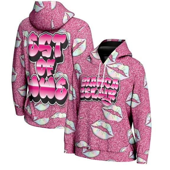 Women's ProSphere Pink Bianca Belair Glitter Pullover Hoodie