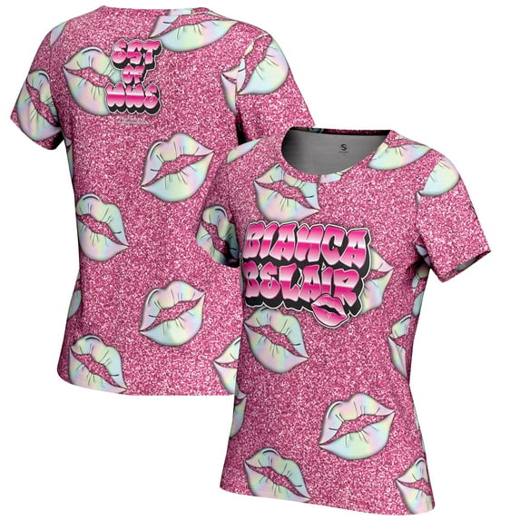 Women's ProSphere Pink Bianca Belair Glitter T-Shirt